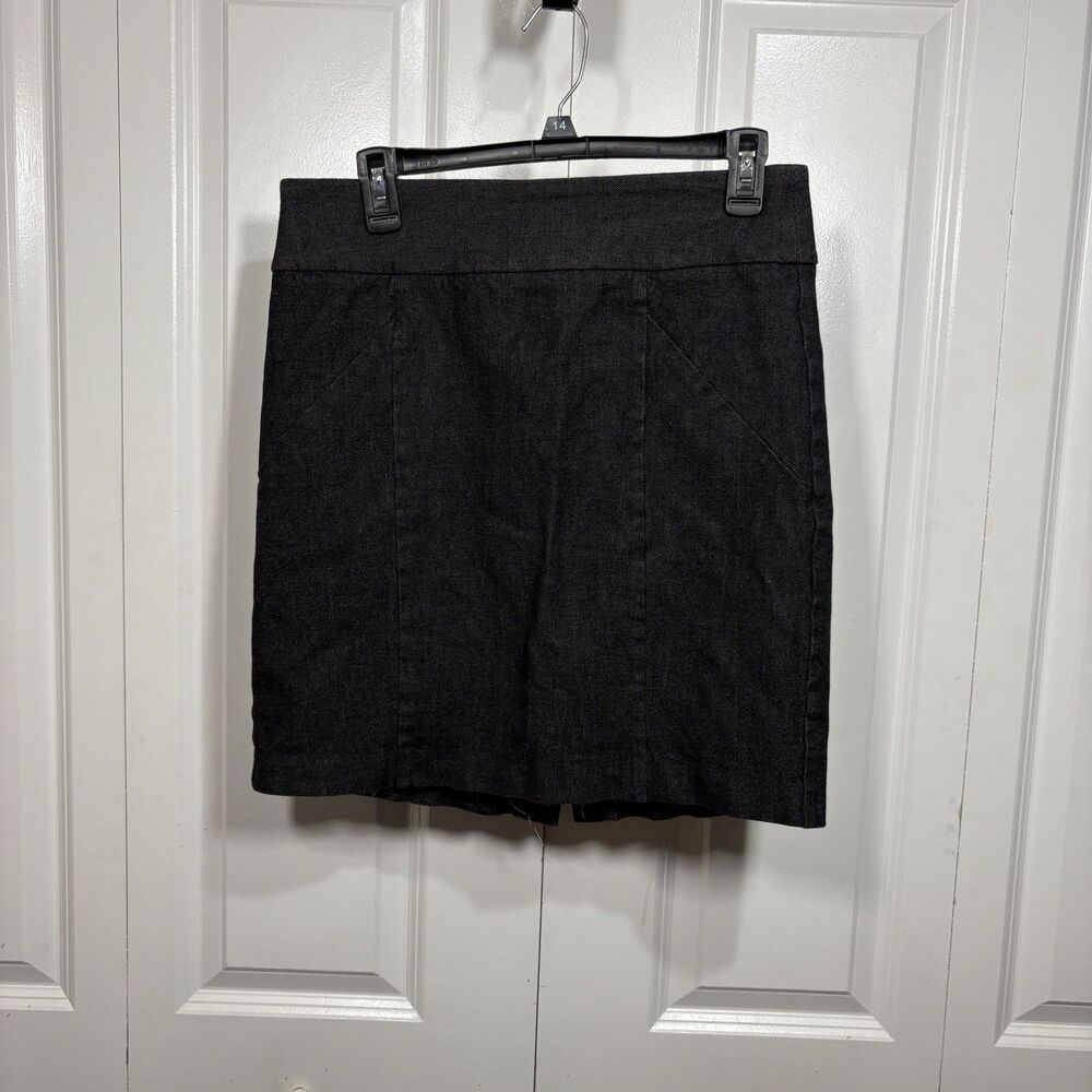 Banana Republic Skirt Women 10 Black Stretch Pencil Office Career Minimalist